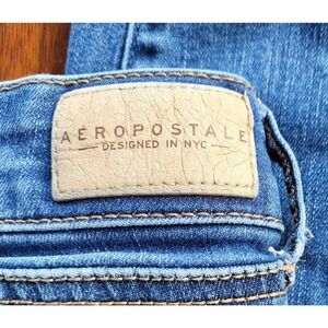 Aeropostale Jegging Womens 4 Regular Medium Wash Blue Stretch Denim Skinny Jeans